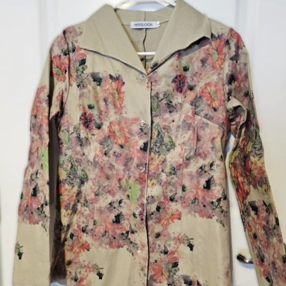 NWT Colorful floral MissLook jacket